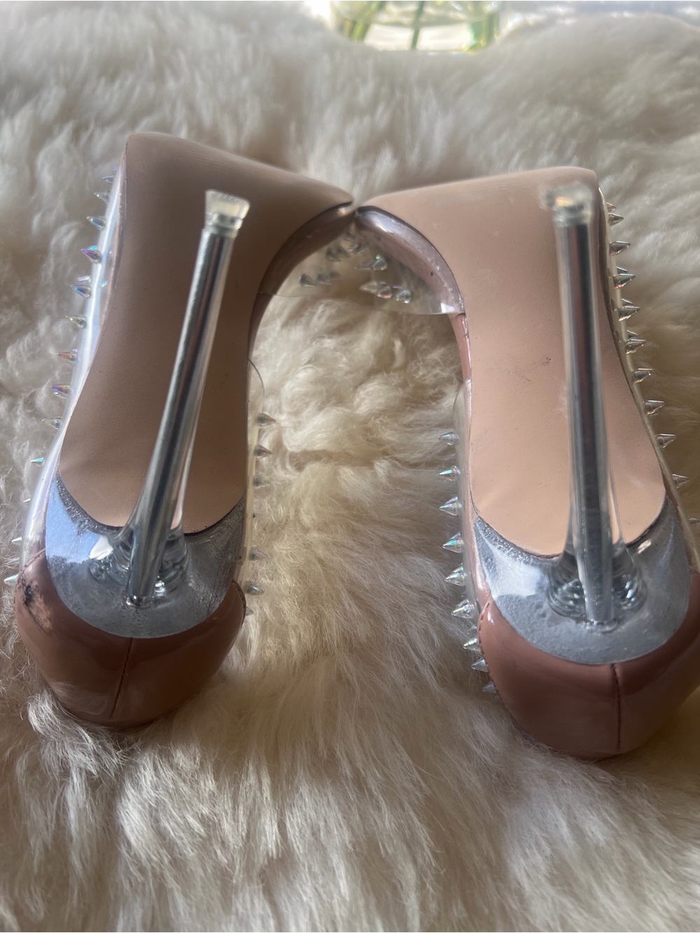 Steve Madden Transparent Crystal Spike Pointed-Toe Stiletto Pumps – Size 6.5 ✨💄 - Picture 13 of 16